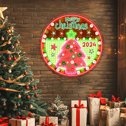Christmas Tree Acrylic Led Neon Sign Decor Merry Christmas | Shineneon
