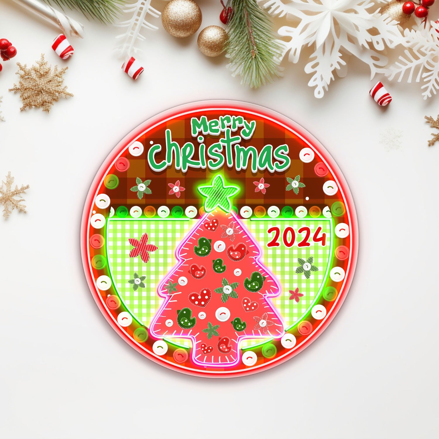 Christmas Tree Acrylic Led Neon Sign Decor Merry Christmas | Shineneon