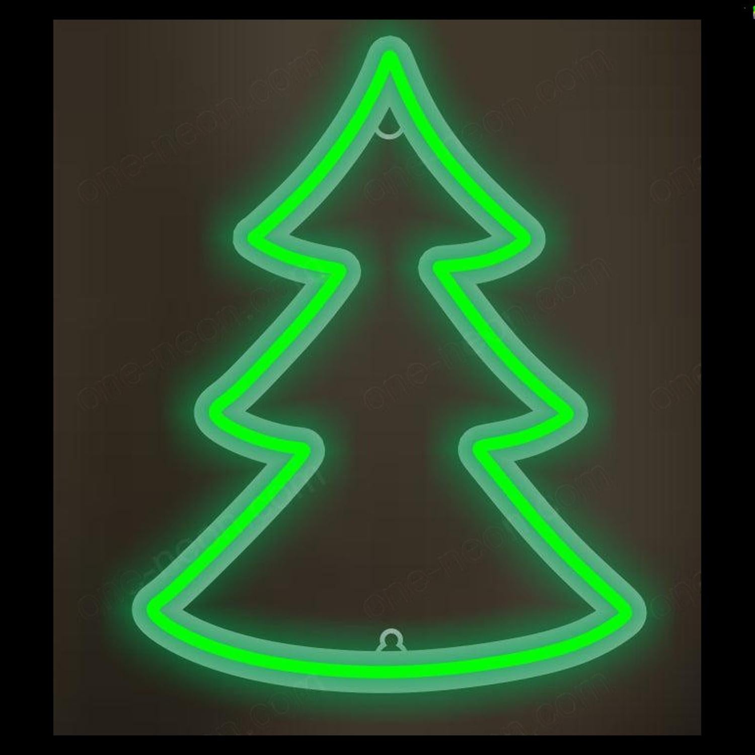 Christmas Tree Bright Green Led Neon Sign For Tabletop Holiday Decor | Shineneon