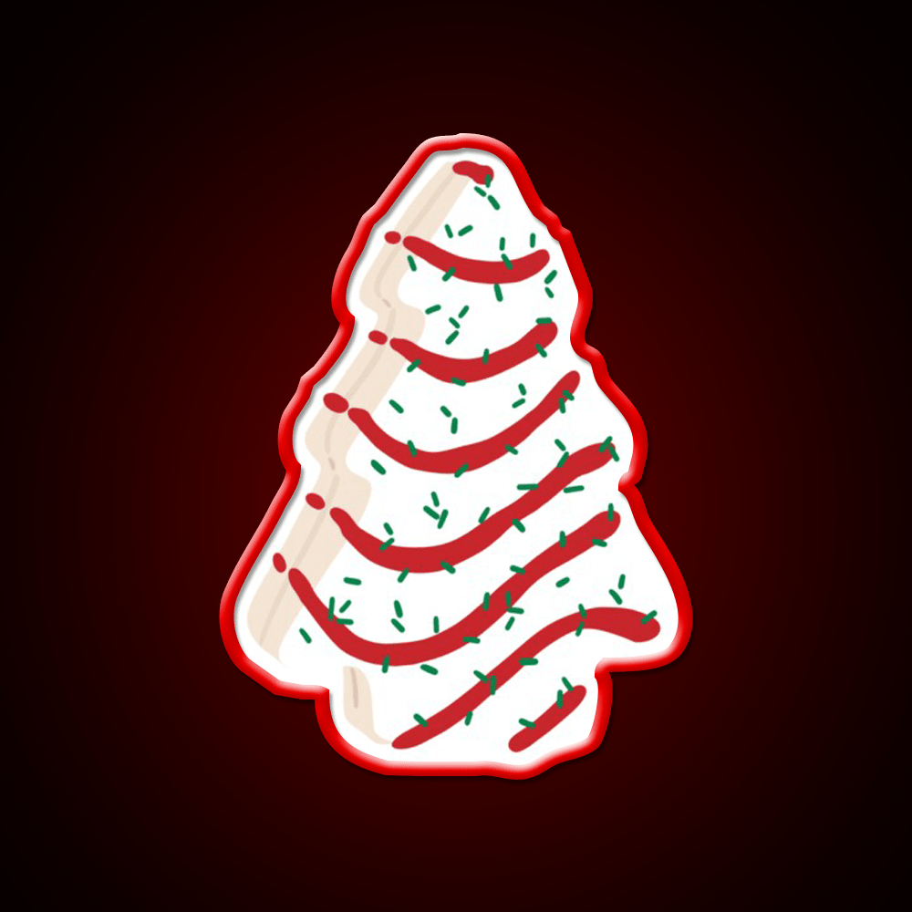 Christmas Tree Cakes Snack Food Led Neon Sign Rgb Color - Shineneon