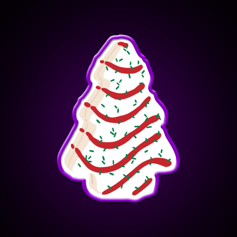 Christmas Tree Cakes Snack Food Led Neon Sign Rgb Color - Shineneon