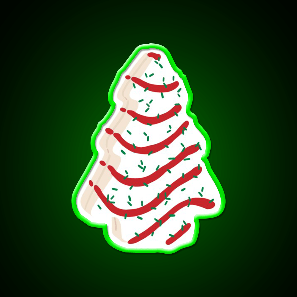 Christmas Tree Cakes Snack Food Led Neon Sign Rgb Color - Shineneon