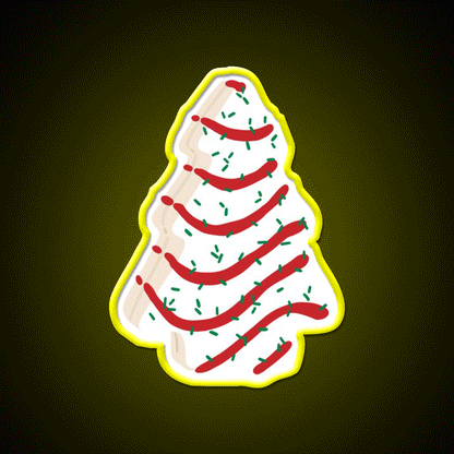 Christmas Tree Cakes Snack Food Led Neon Sign Rgb Color - Custom LED neon sign front view