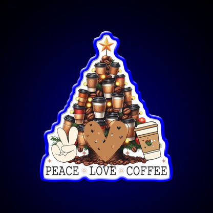 Christmas Tree For The Coffee Drinker Cafe Led Neon Sign Espresso Bar Art Rgb Color