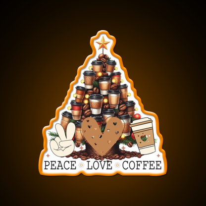 Christmas Tree For The Coffee Drinker Cafe Led Neon Sign Espresso Bar Art Rgb Color