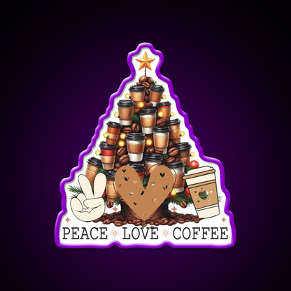 Christmas Tree For The Coffee Drinker Cafe Led Neon Sign Espresso Bar Art Rgb Color