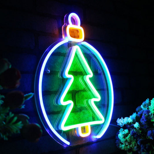 Christmas Tree Led Sign Business Neon Sign Wall Decor