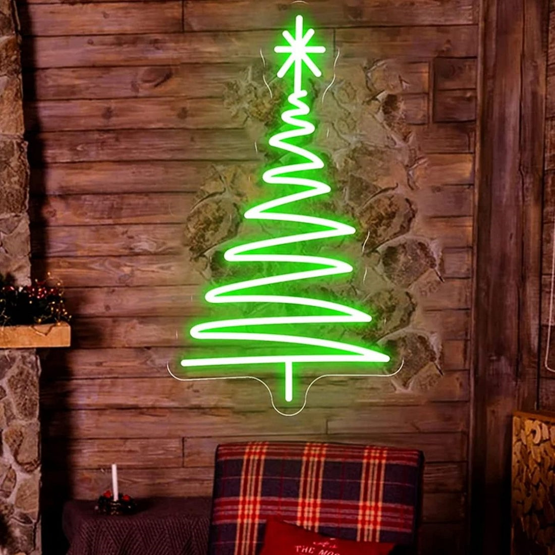 Christmas Tree Led Sign Business Neon Signs Wall Art