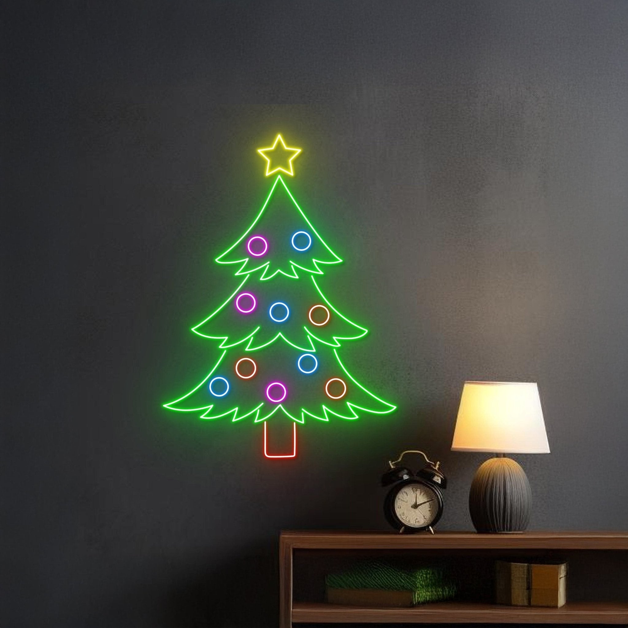 Christmas Tree Neon Sign Merry Christmas Tree Led Sign - Shineneon