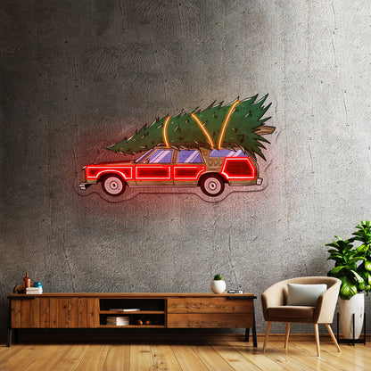 Christmas Tree Pyramid Led Neon Acrylic Artwork For Sale