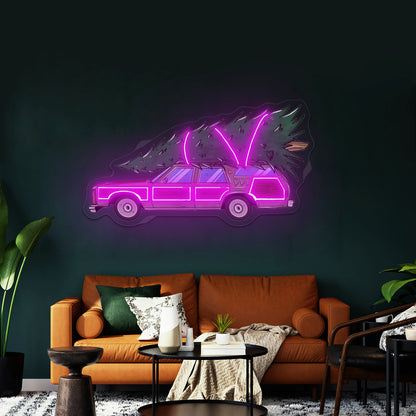 Christmas Tree Pyramid Led Neon Acrylic Artwork For Sale