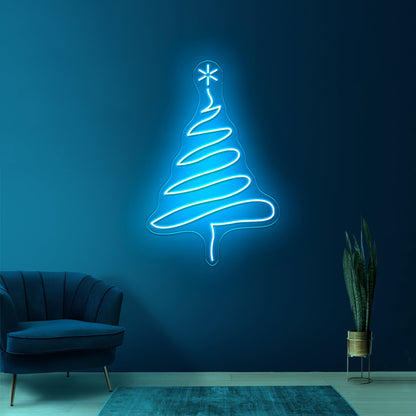 Christmas Tree Purple Led Neon Signs - Shineneon