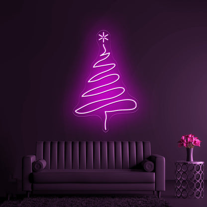 Christmas Tree Purple Led Neon Signs - Shineneon