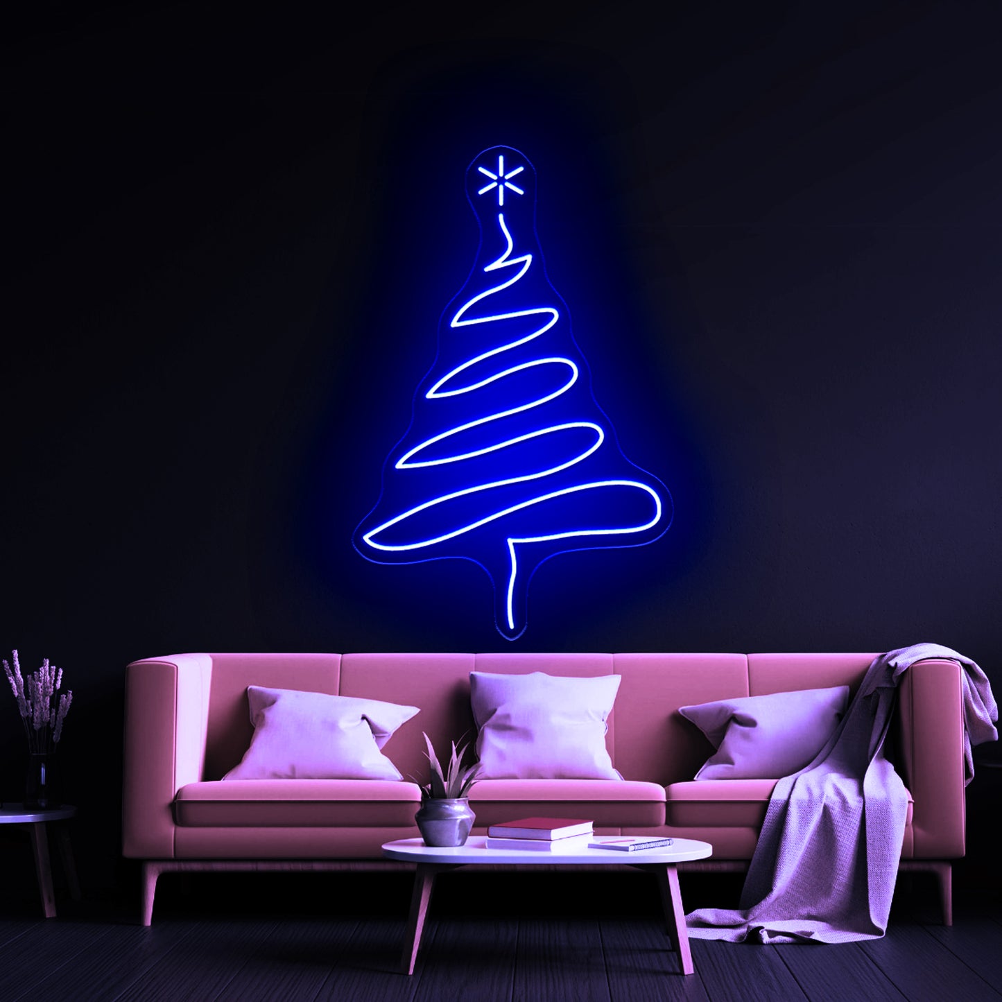 Christmas Tree Purple Led Neon Signs