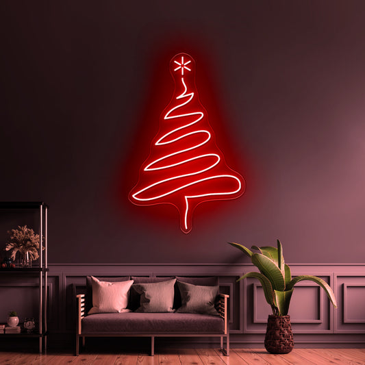 Christmas Tree Purple Led Neon Signs