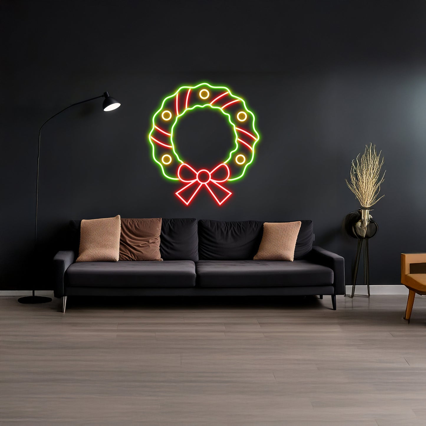 Christmas Wreath Neon Sign