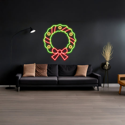 Christmas Wreath Neon Sign