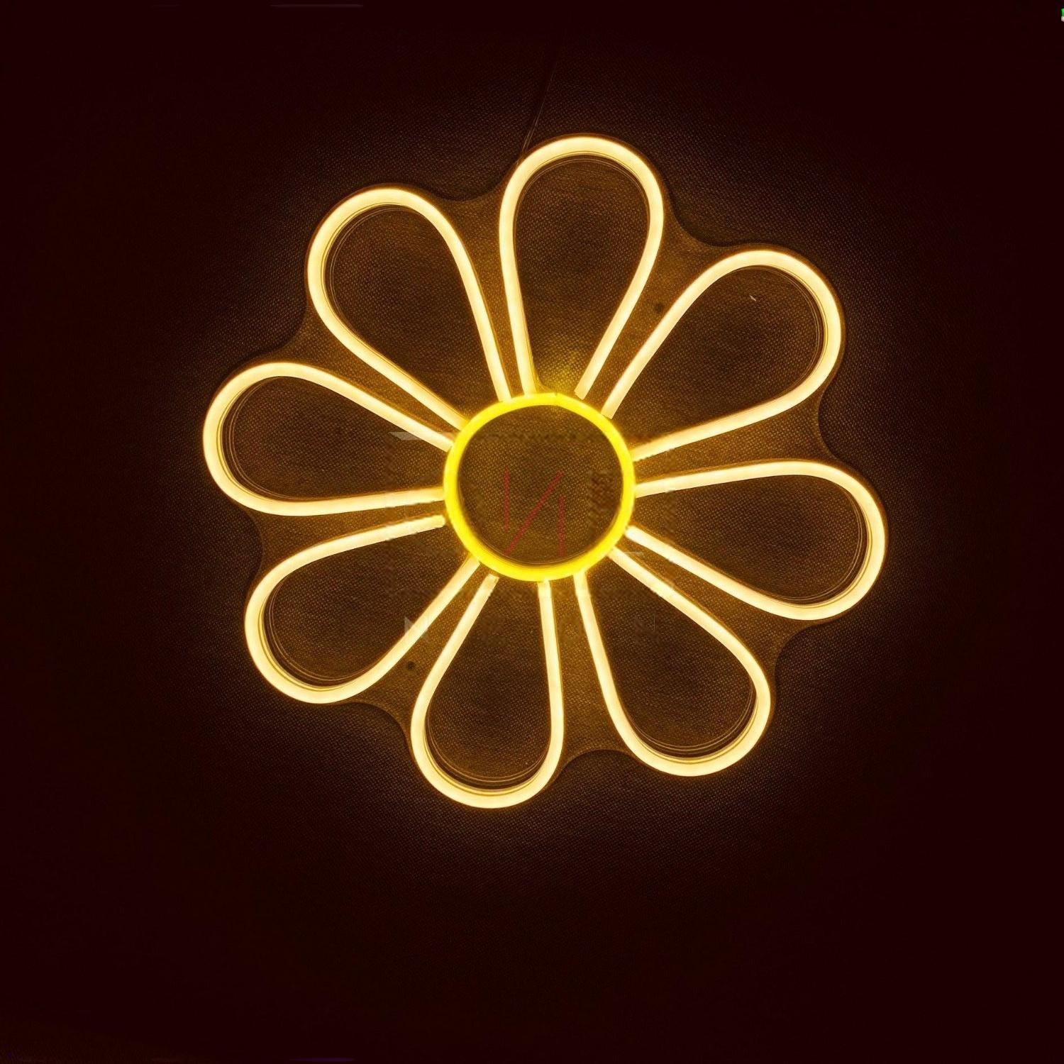 Chrysanthemum Yellow Led Neon Sign For Home Cafe Restaurant | Shineneon