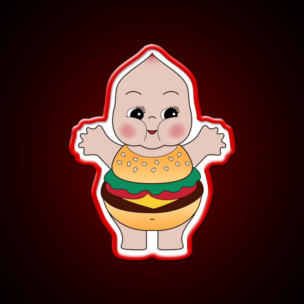 Chubby Burger Snack Food Led Neon Sign Rgb Color - Shineneon