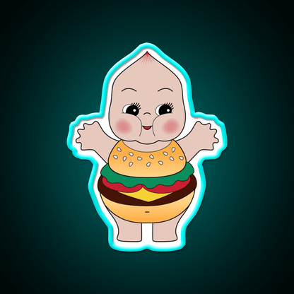 Chubby Burger Snack Food Led Neon Sign Rgb Color - Shineneon