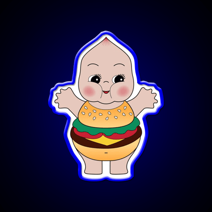 Chubby Burger Snack Food Led Neon Sign Rgb Color - Shineneon