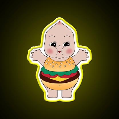 Chubby Burger Snack Food Led Neon Sign Rgb Color - Shineneon