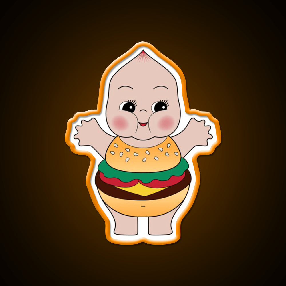 Chubby Burger Snack Food Led Neon Sign Rgb Color - Shineneon