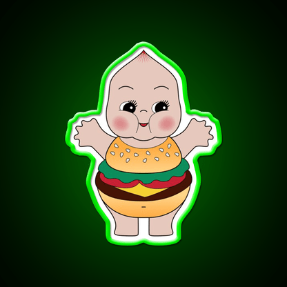 Chubby Burger Snack Food Led Neon Sign Rgb Color - Shineneon