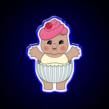 Chubby Cupcake Snack Food Led Neon Sign Rgb Color - Shineneon
