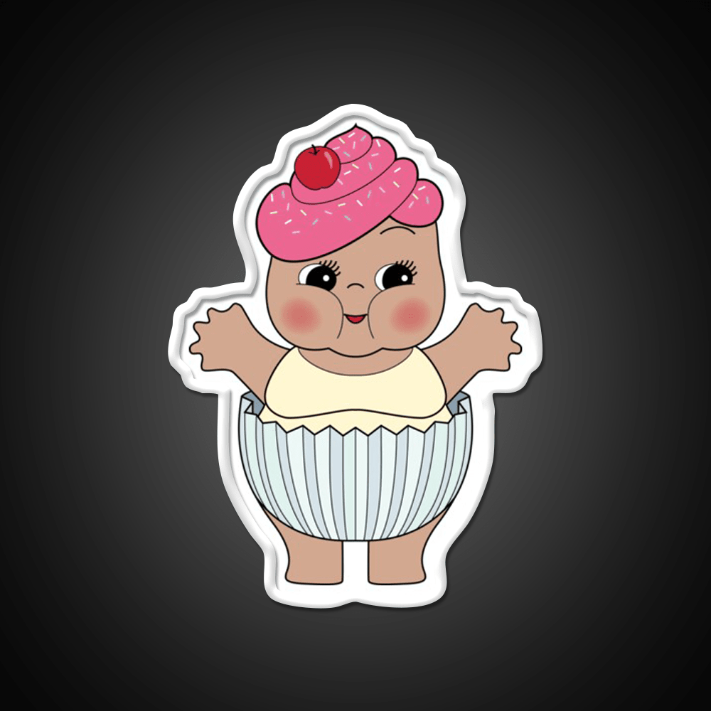 Chubby Cupcake Snack Food Led Neon Sign Rgb Color - Shineneon