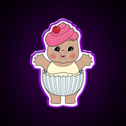 Chubby Cupcake Snack Food Led Neon Sign Rgb Color - Shineneon