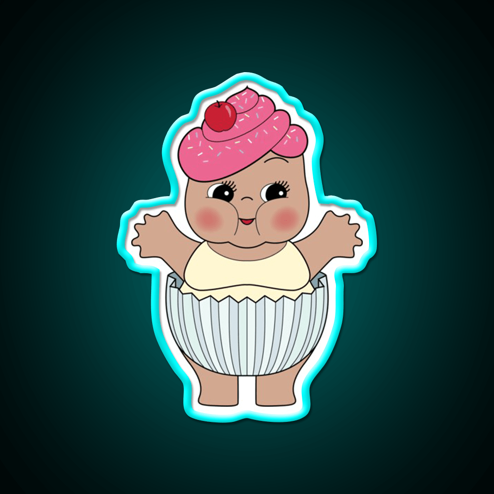 Chubby Cupcake Snack Food Led Neon Sign Rgb Color - Shineneon