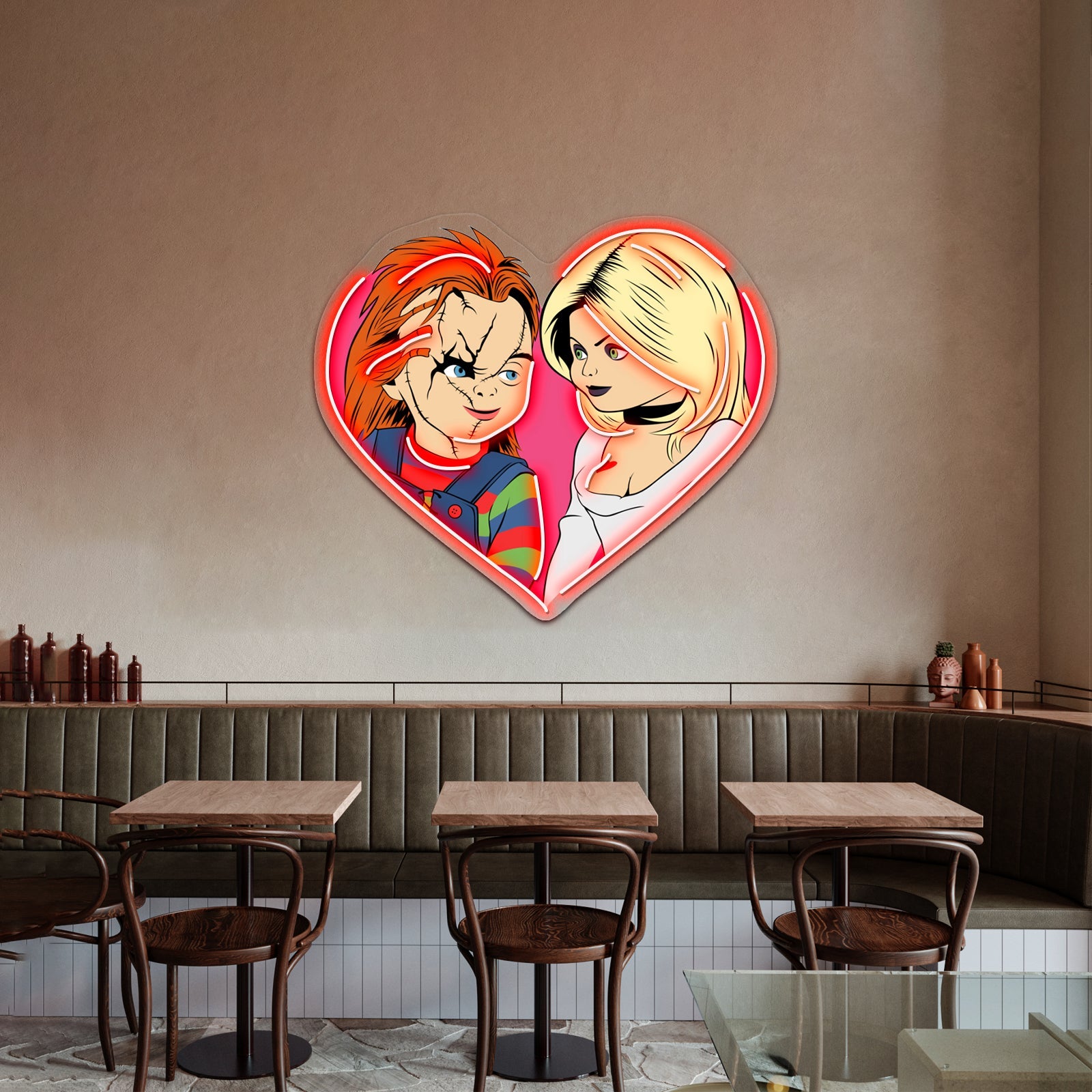 Chucky And Tiffany Artwork Business Led Sign - Shineneon