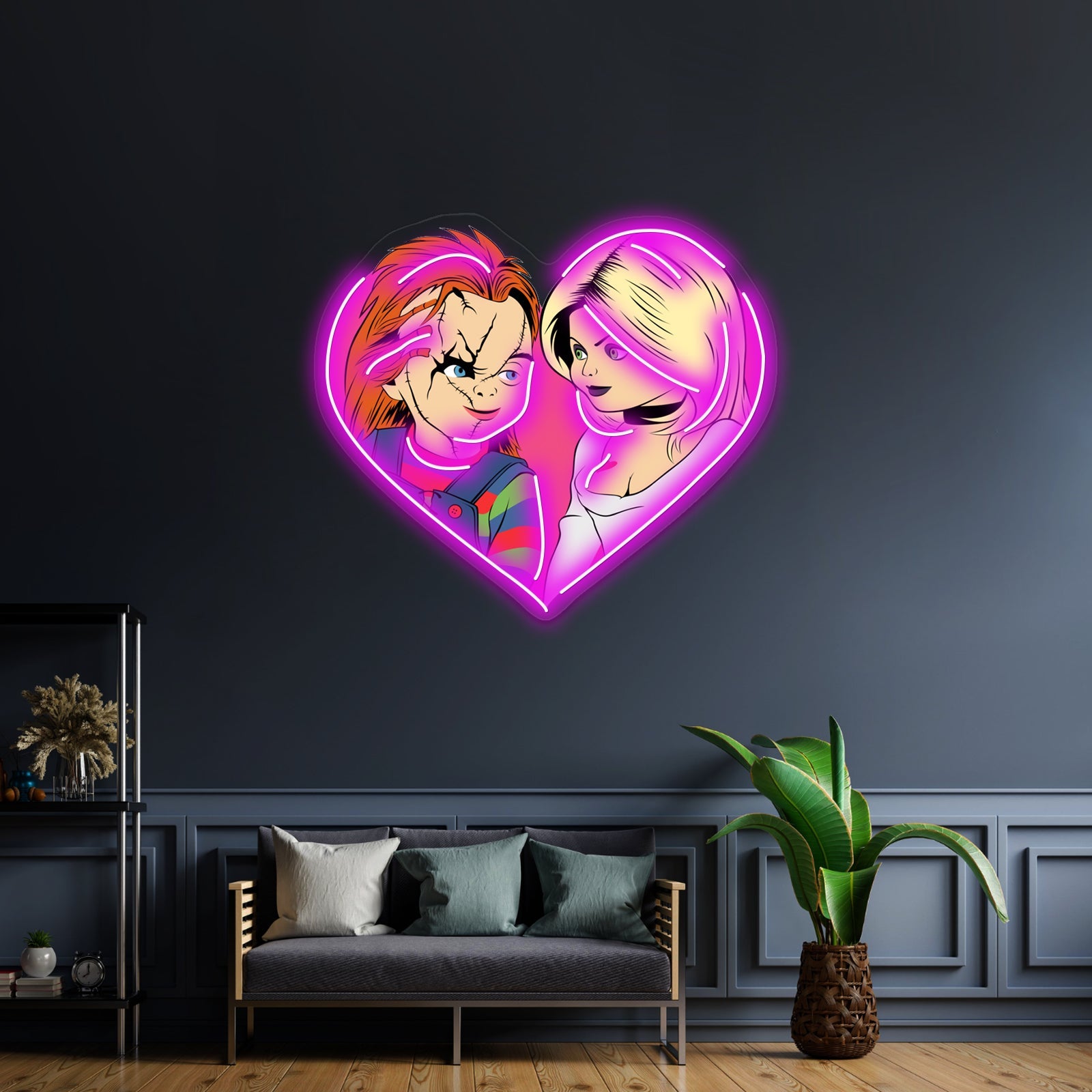 Chucky And Tiffany Artwork Business Led Sign - Shineneon