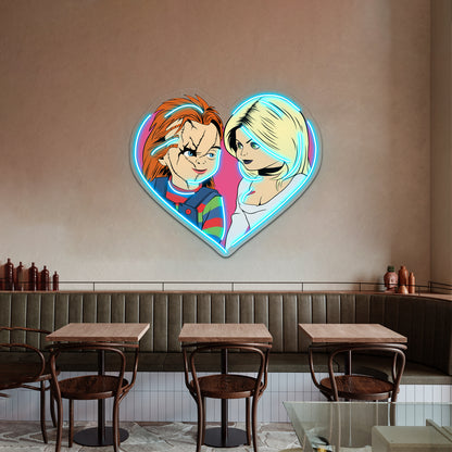 Chucky And Tiffany Artwork Business Led Sign