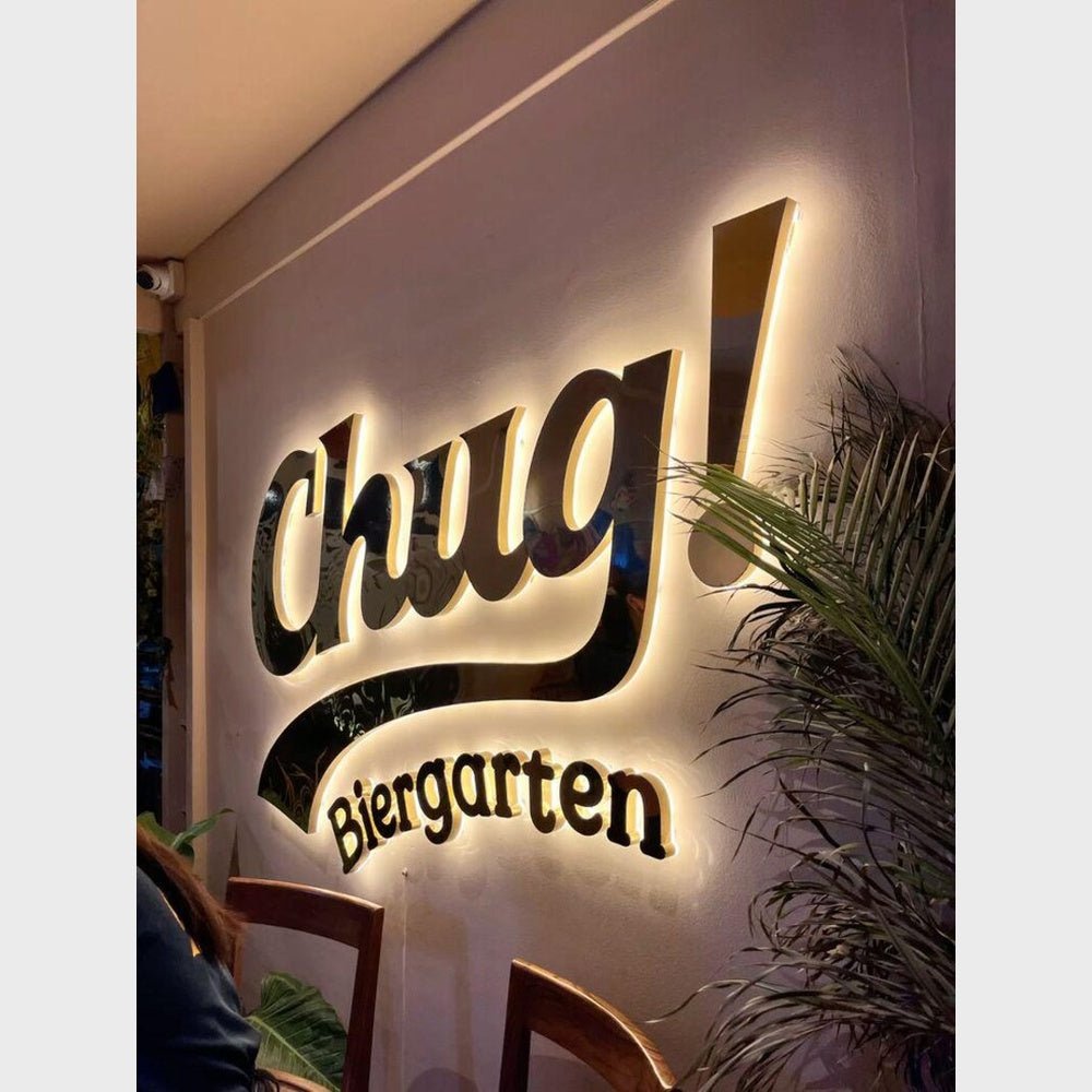 Chug Biergarten 3D Backlit Channel Letters Led Light Sign - Shineneon