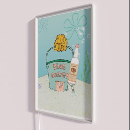 Chug Bucket Spongebob Art Rgb Led Neon Sign - Shineneon