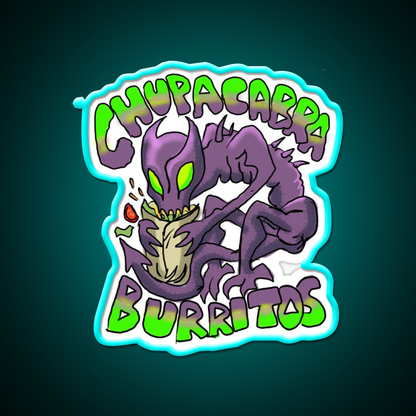 Chupacabra Burritos Fast Food Led Neon Sign For Burger Place Rgb Color