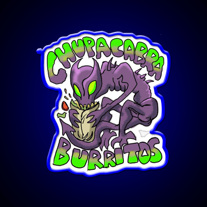 Chupacabra Burritos Fast Food Led Neon Sign For Burger Place Rgb Color - Shineneon