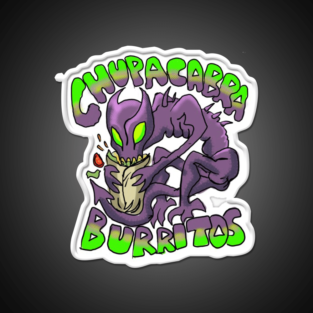 Chupacabra Burritos Fast Food Led Neon Sign For Burger Place Rgb Color - Shineneon