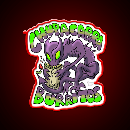Chupacabra Burritos Fast Food Led Neon Sign For Burger Place Rgb Color - Shineneon