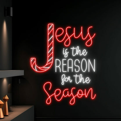 Church With Jesus Is The Reason For The Season Led Neon Sign Decor | Shineneon