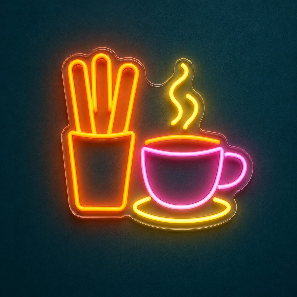 Churros And Coffee LED Neon Sign