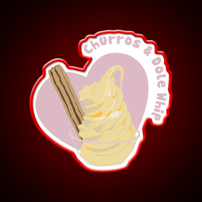 Churros And Dole Whip Snack Food Led Neon Sign Rgb Color - Shineneon