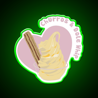 Churros And Dole Whip Snack Food Led Neon Sign Rgb Color - Shineneon