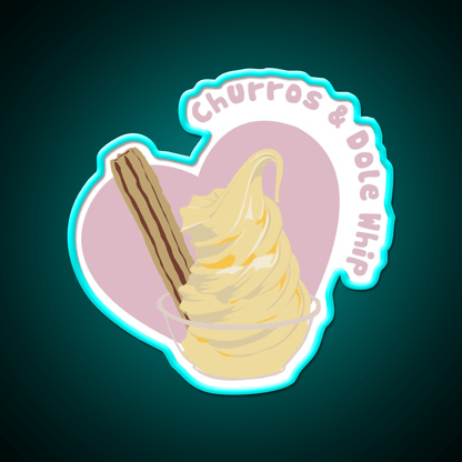 Churros And Dole Whip Snack Food Led Neon Sign Rgb Color - Shineneon
