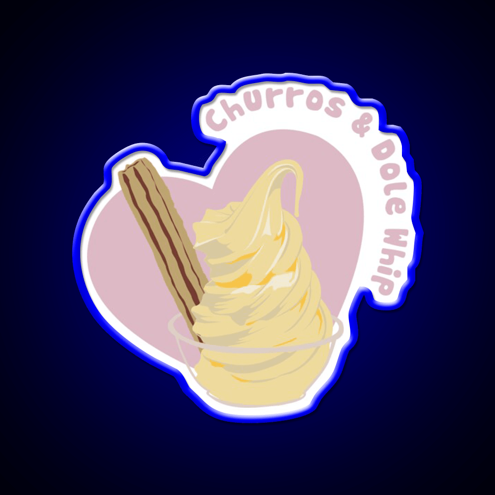 Churros And Dole Whip Snack Food Led Neon Sign Rgb Color - Shineneon