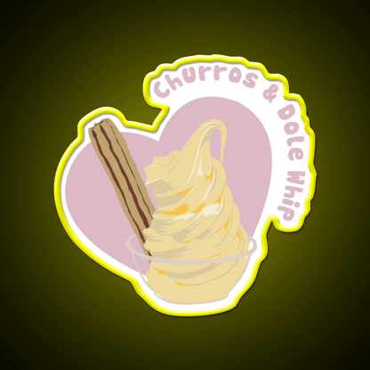 Churros And Dole Whip Snack Food Led Neon Sign Rgb Color - Shineneon