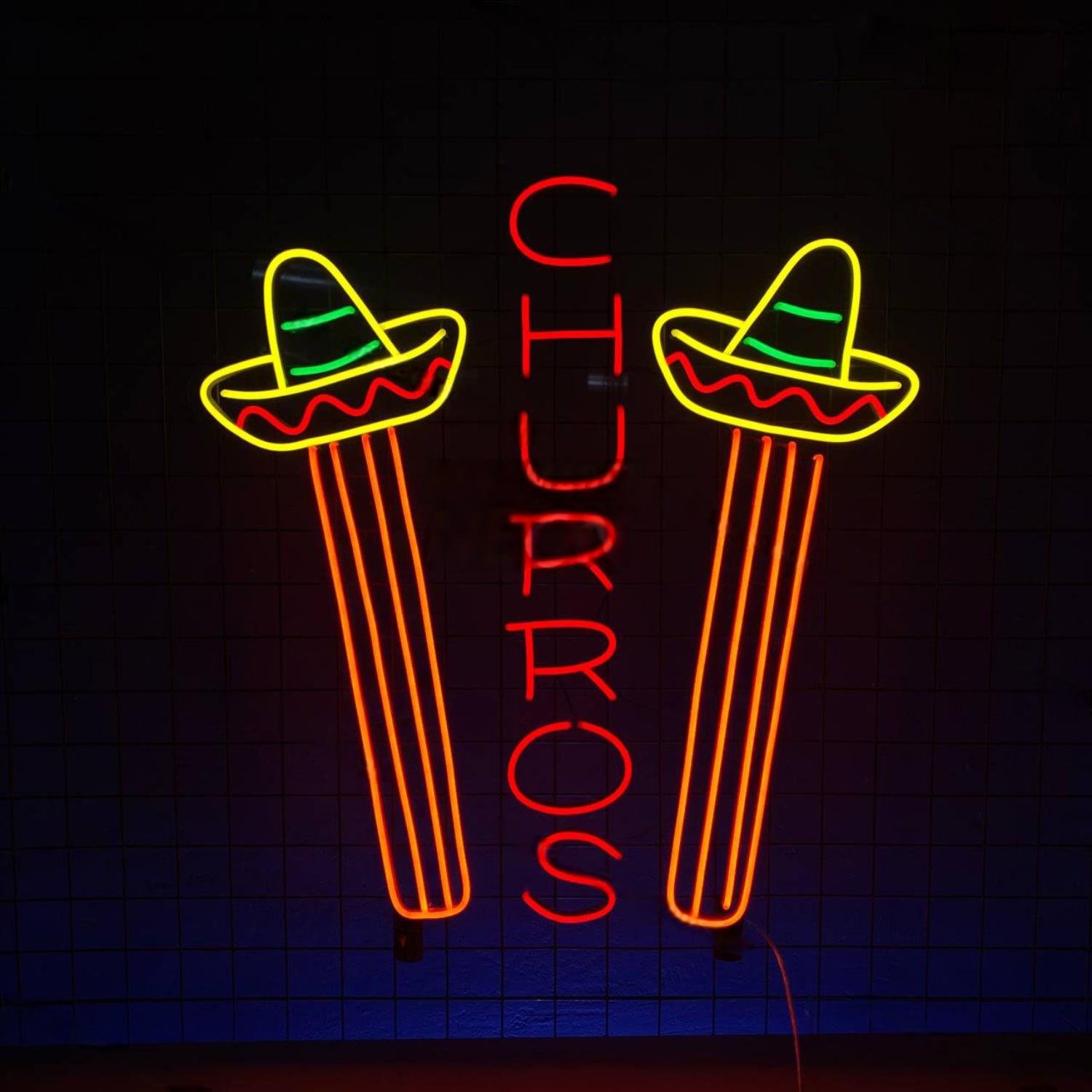 Churros Spanish Led Neon Sign Food Led Neon Sign Led Decor | Shineneon