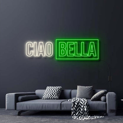 Ciao Bella V2 Neon Sign For Whimsical And Fun Spaces | Shineneon